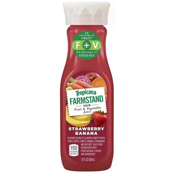 Tropicana Farmstand Strawberry Banana Image Of Tropicana Farmstand Strawberry Banana SKU: 137181