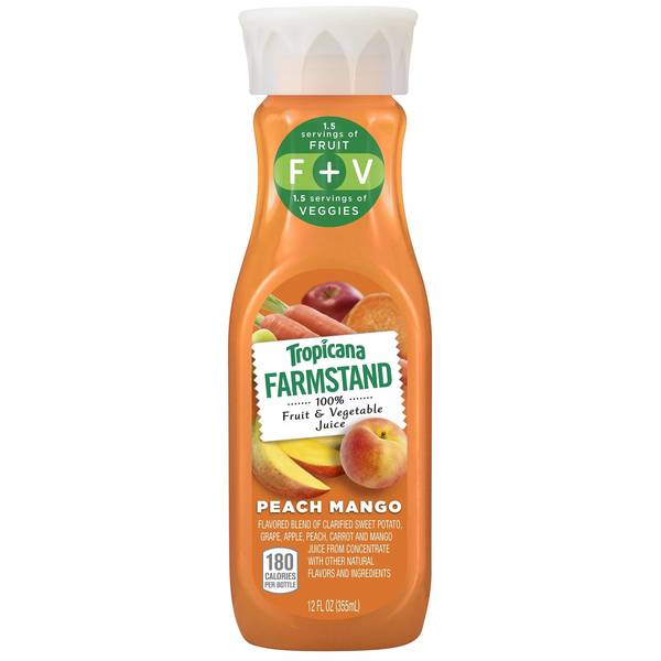 Tropicana Farmstand Peach Mango Image Of Tropicana Farmstand Peach Mango SKU: 142309