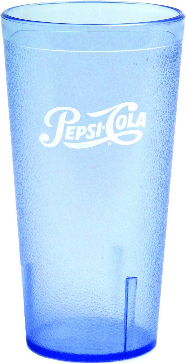 Ice Blue Script Plastic Tumbler Image Of Ice Blue Script Plastic Tumbler SKU: 151263
