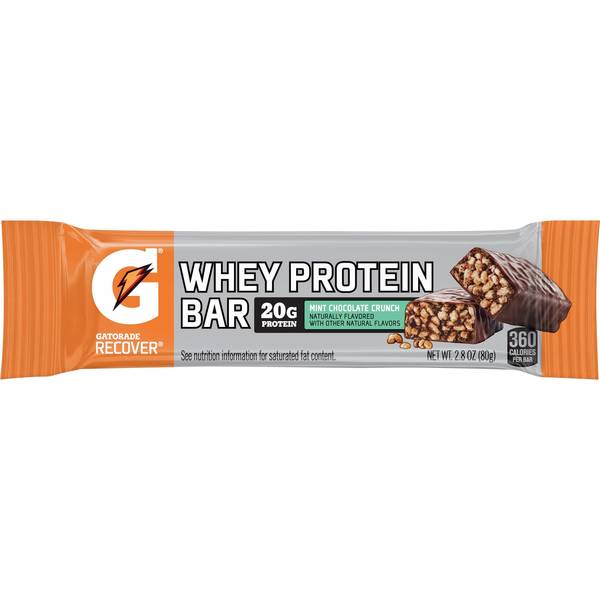 Gatorade Recover Whey Protein Bar Mint Chocolate Crunch Image Of Gatorade Recover Whey Protein Bar Mint Chocolate Crunch SKU: 154653