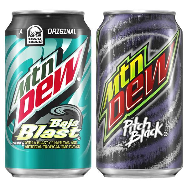 Mtn Dew Baja Blast / Pitch Black (Variety) Image Of Mtn Dew Baja Blast / Pitch Black (Variety) SKU: 156118