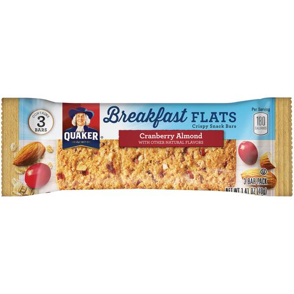 Quaker Breakfast Flats Cranberry Almond Image Of Quaker Breakfast Flats Cranberry Almond SKU: 162921