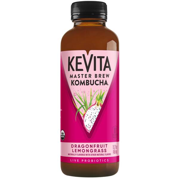 KeVita Master Brew Kombucha Dragonfruit Lemongrass Image Of KeVita Master Brew Kombucha Dragonfruit Lemongrass SKU: 167564