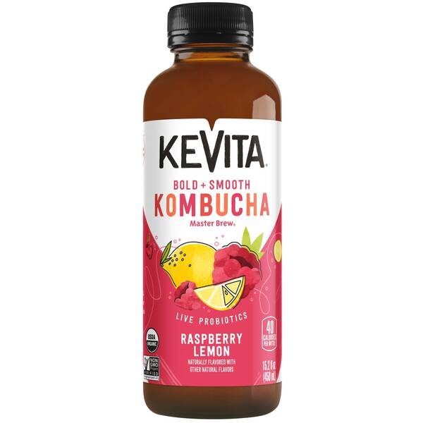 KeVita Master Brew Kombucha Raspberry Lemon Image Of KeVita Master Brew Kombucha Raspberry Lemon SKU: 167569