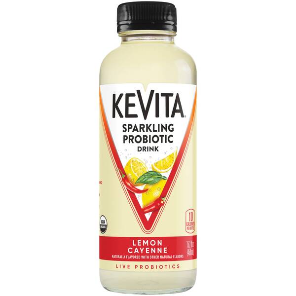 KeVita Sparkling Probiotic Lemon Cayenne Image Of KeVita Sparkling Probiotic Lemon Cayenne SKU: 167573
