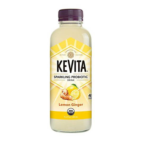 KeVita Sparkling Probiotic Lemon Ginger Image Of KeVita Sparkling Probiotic Lemon Ginger SKU: 167574