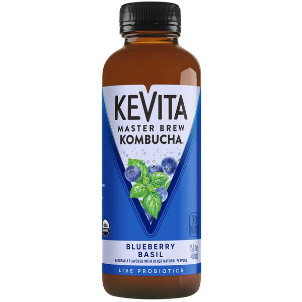 KeVita Master Brew Kombucha Blueberry Basil Image Of KeVita Master Brew Kombucha Blueberry Basil SKU: 167580