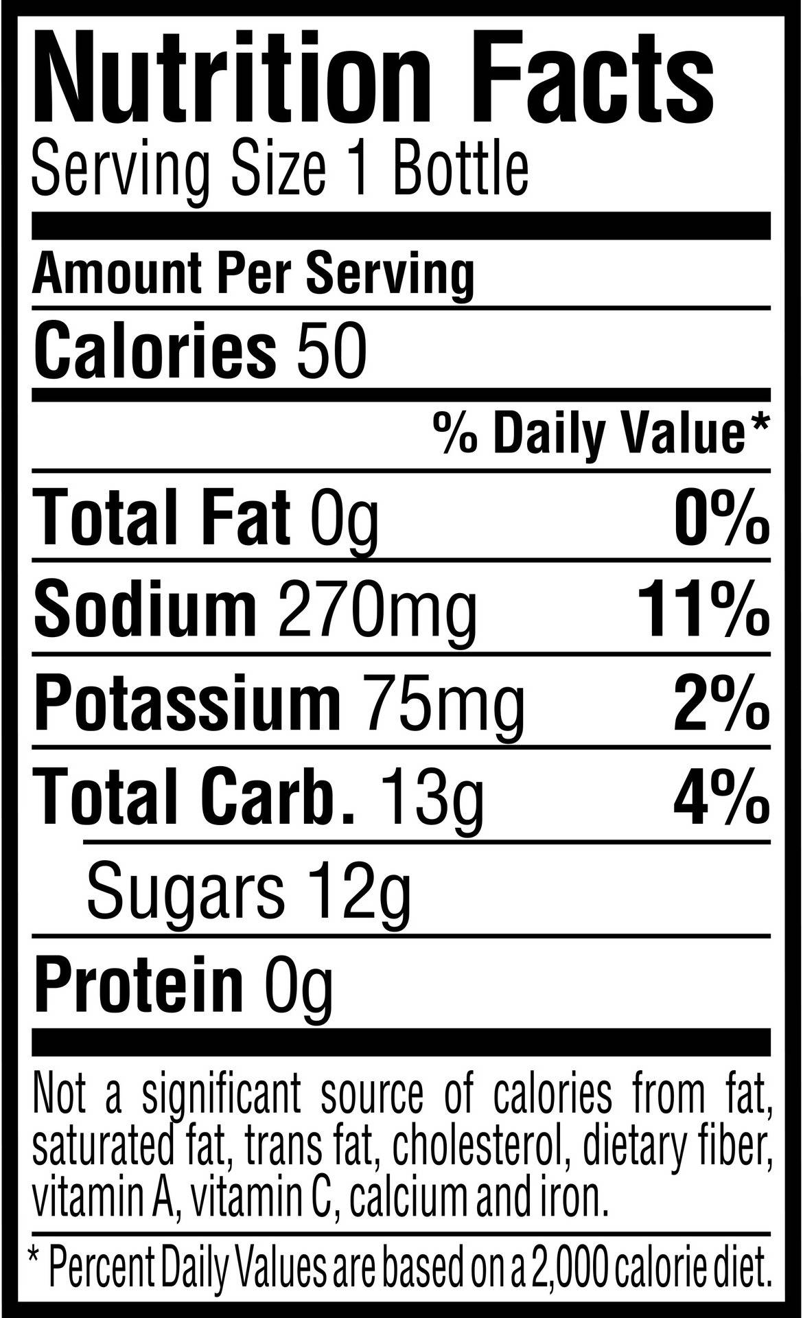 Image describing nutrition information for product Gatorade G2 Fruit Punch